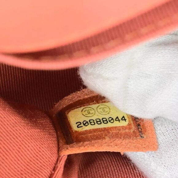 CHANEL CC Logo Boy Chain Shoulder Bag Tweed Leather Orange SHW France 332RK838 - Picture 6 of 16